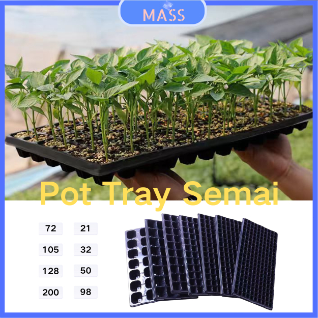 MASS Toys Tray Semai / Pot Tray Semai / Tray Semai 200 Lubang 7Mm Tebal 21/32/50/72/98/105/128/200