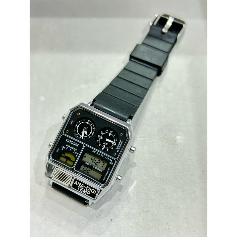 jam citizen dual time cowok semua aktif stainless, bkn ori