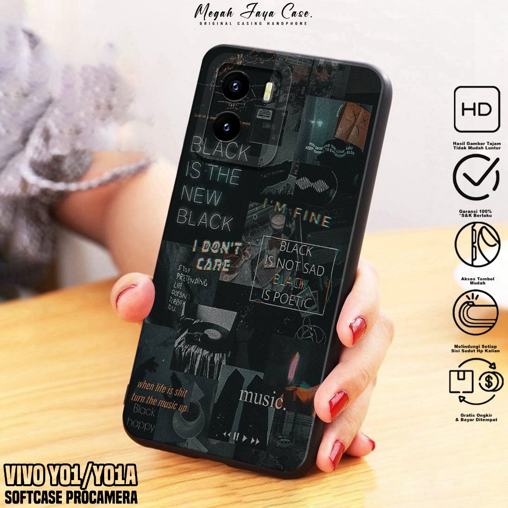 Softcase VIVO Y01 / Y01A - Case Hp VIVO Y01A / Y016 Motif AESTH - Casing Hp VIVO Y01 -  Silikon Hp V