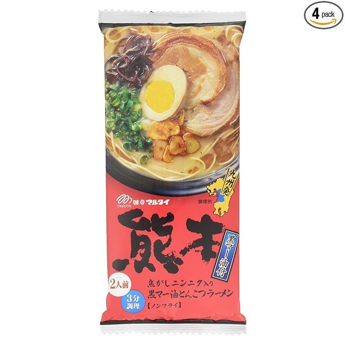 

MARUTAI Kumamoto Kuro Mayu Tonkotsu Instant Noodle Soup Ramen Non-fried 186g