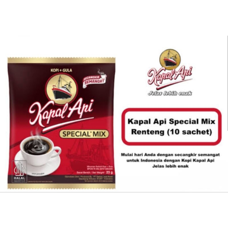 

kapal api spesial mix 1 renceng @23gram