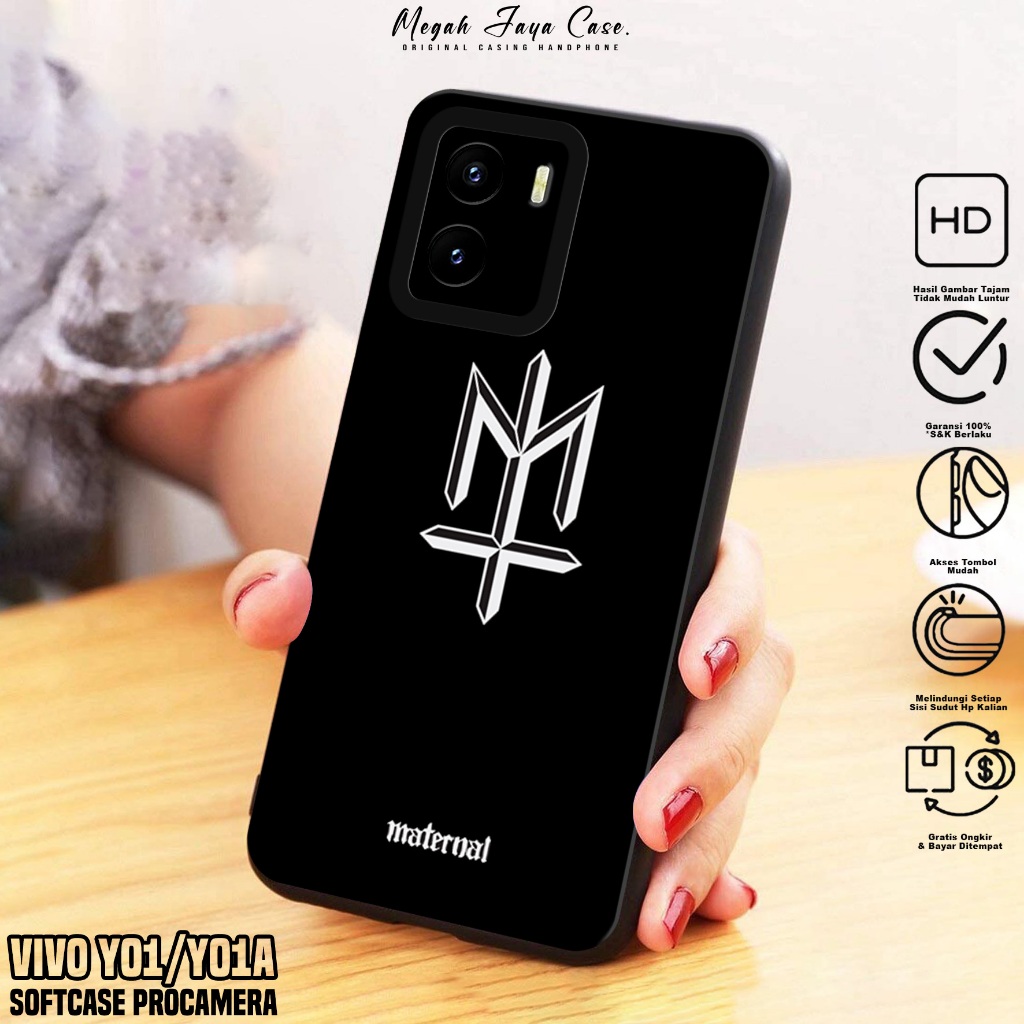 Softcase VIVO Y01 / Y01A - Case Hp VIVO Y01A / Y016 Motif MTRNL - Casing Hp VIVO Y01 -  Silikon Hp V
