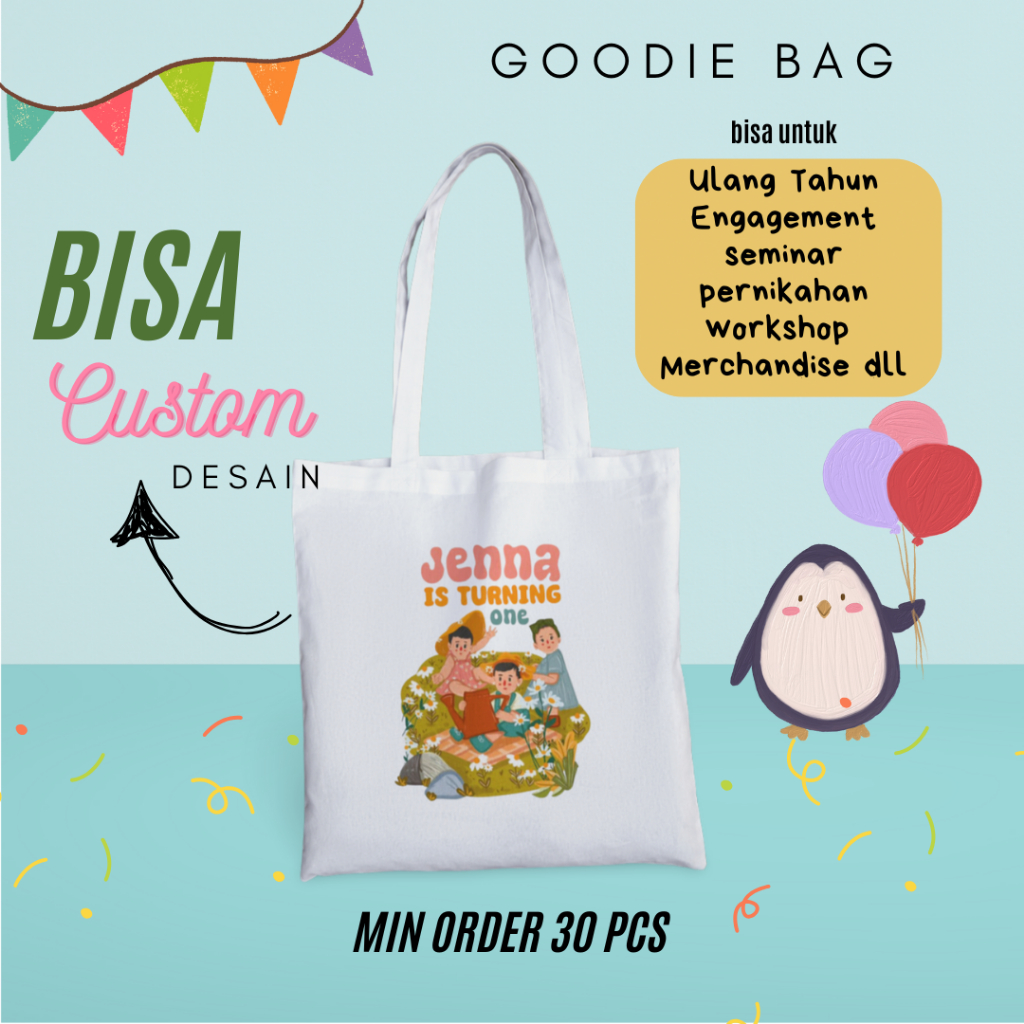 TOTEBAG /TAS BLACU/TAS ULANG TAHUN/SOUVENIR TAS/HAMPERS/TAS BLACU/TAS CUSTOM/TAS SOUVENIR/BLACU CUST