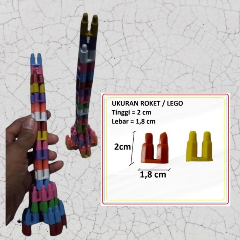 100 gram roket miniset mainan lego edukasi anak ukuran  besar
