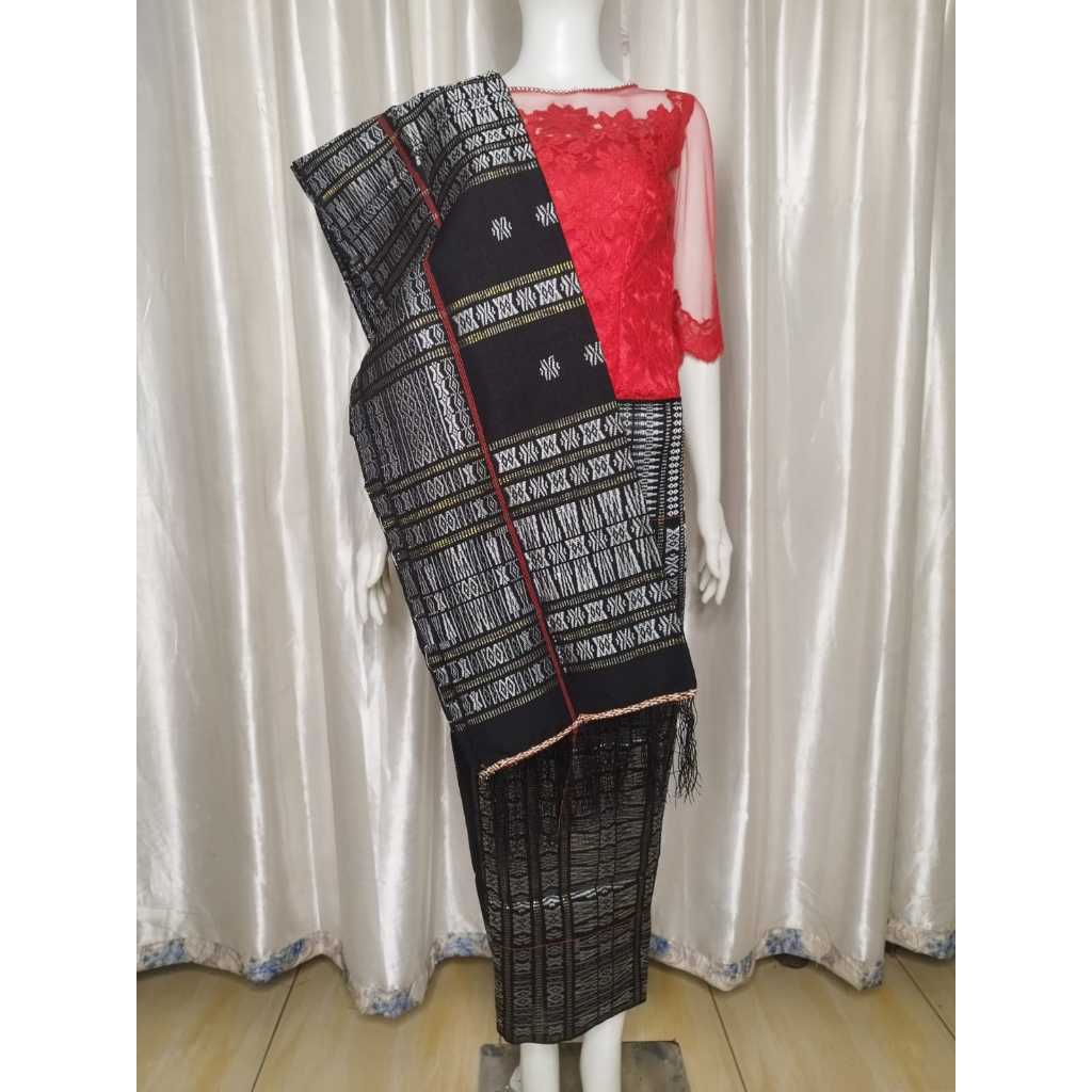 SETELAN UIS NIPES WARNA DASAR HITAM FULL SUTRA