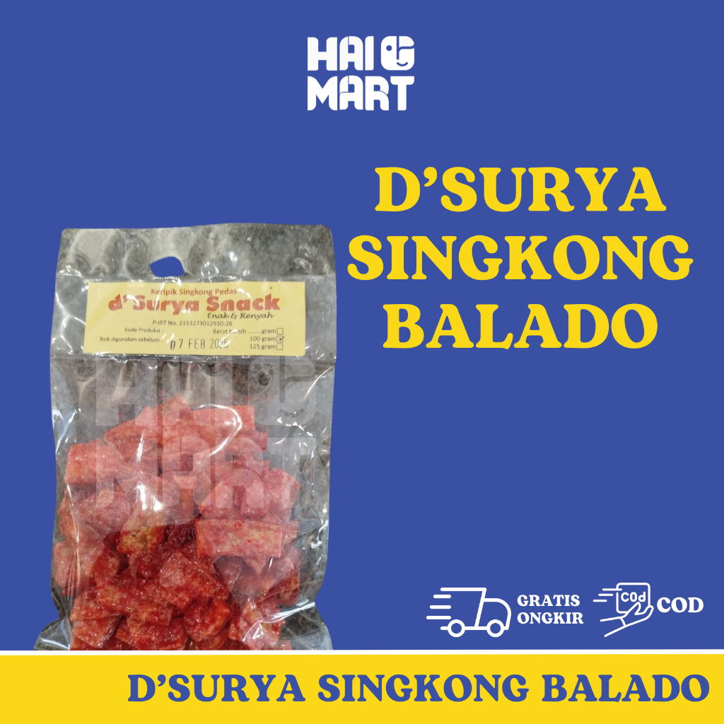 

d'Surya Keripik Singkong Balado 100 Gram