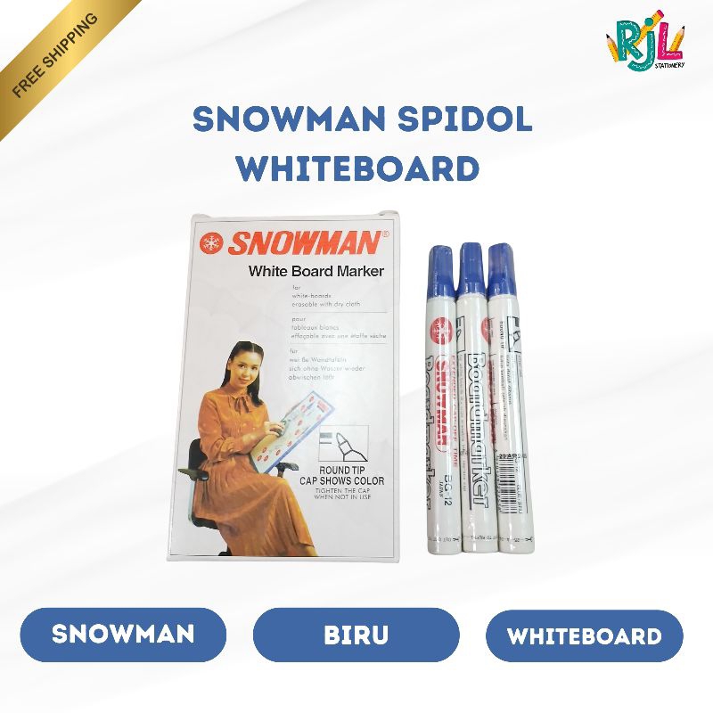 

Snowman Spidol WhiteBoard | Biru | Papan Tulis