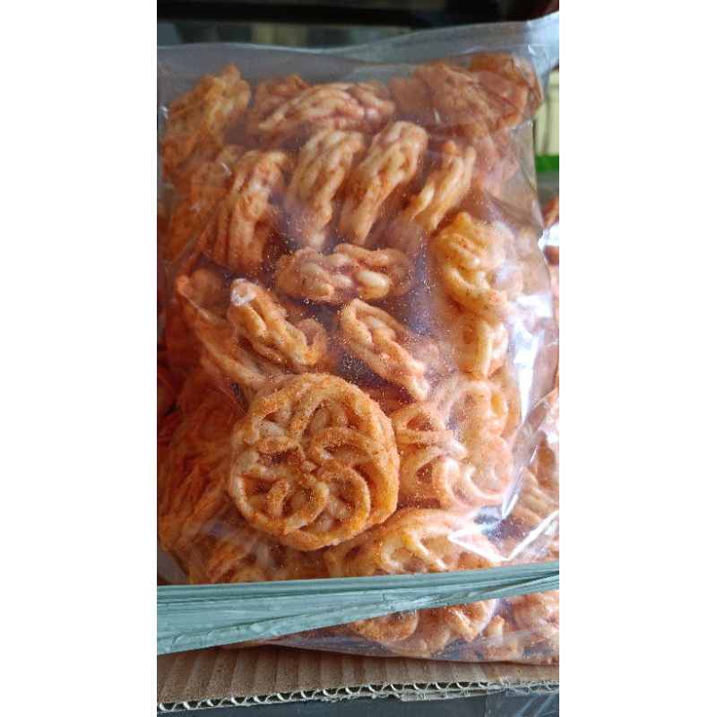 

(250gr)kerupuk seblak mawar pedas