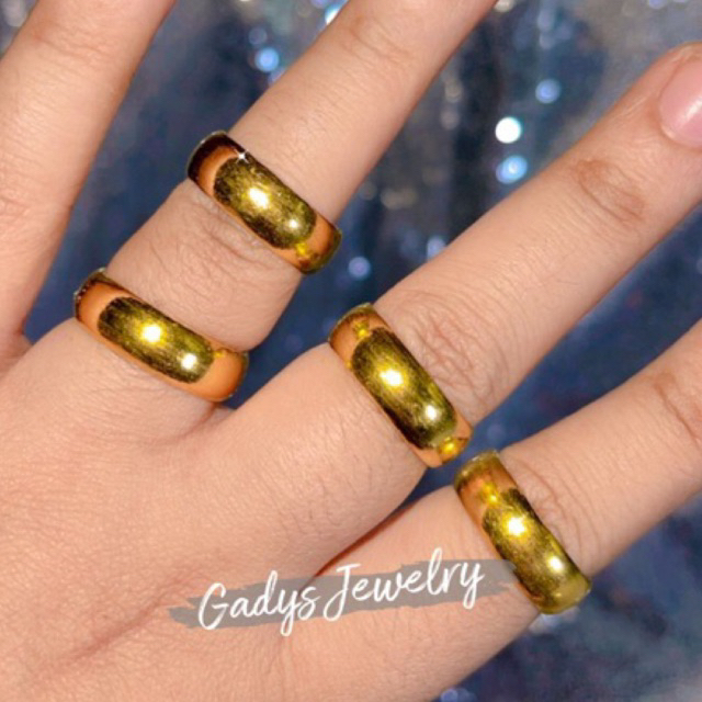 cincin tunangan polos Lapis Emas 24krt Crum Emas Muda 6 gram Cincin Cewek Replika Premium Gold