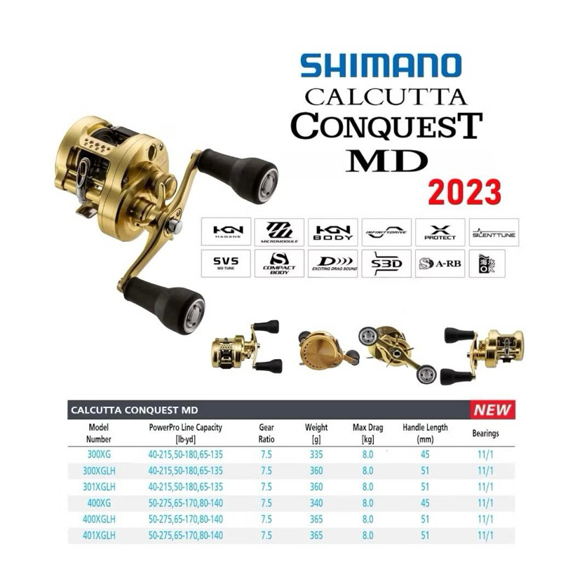 Shimano Calcutta Conquest MD 301XGLH / 401XGLH