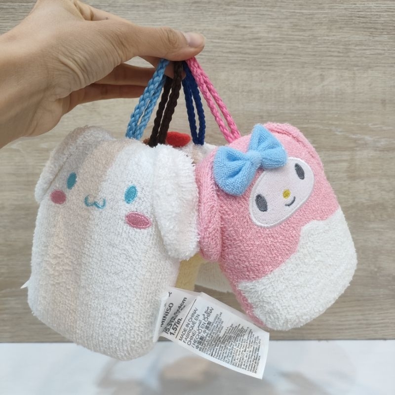 Official BALI MINISO Spons Mandi Bubble Shower Puff Bath Sponge Jaring Set Loofah Mandi