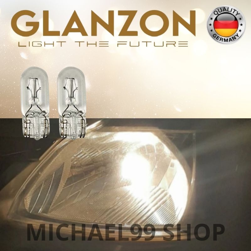 BOHLAM LAMPU SENJA MOBIL AVANZA INNIVA YARIS VIOS SIENTA SOLUNA 12V W5W GLANZON GERMANY ORIGINAL - 2