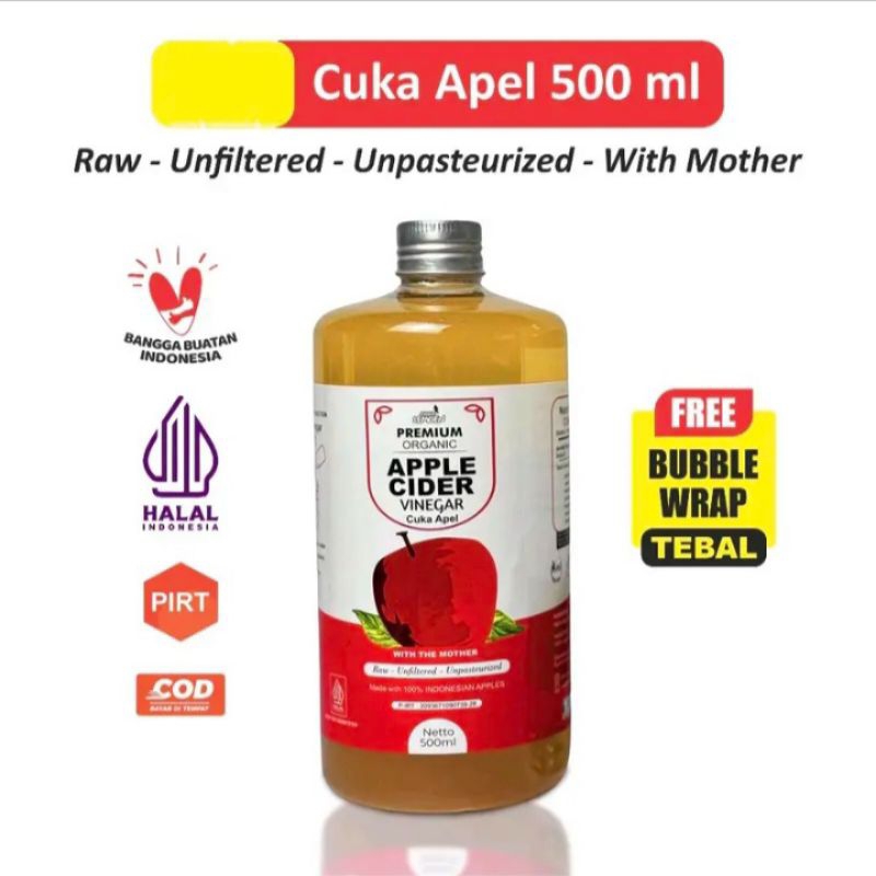 

Cuka Apel Premium Organik 500 ml Pilihan Yang Lebih Sehat Bottle senyawa alami