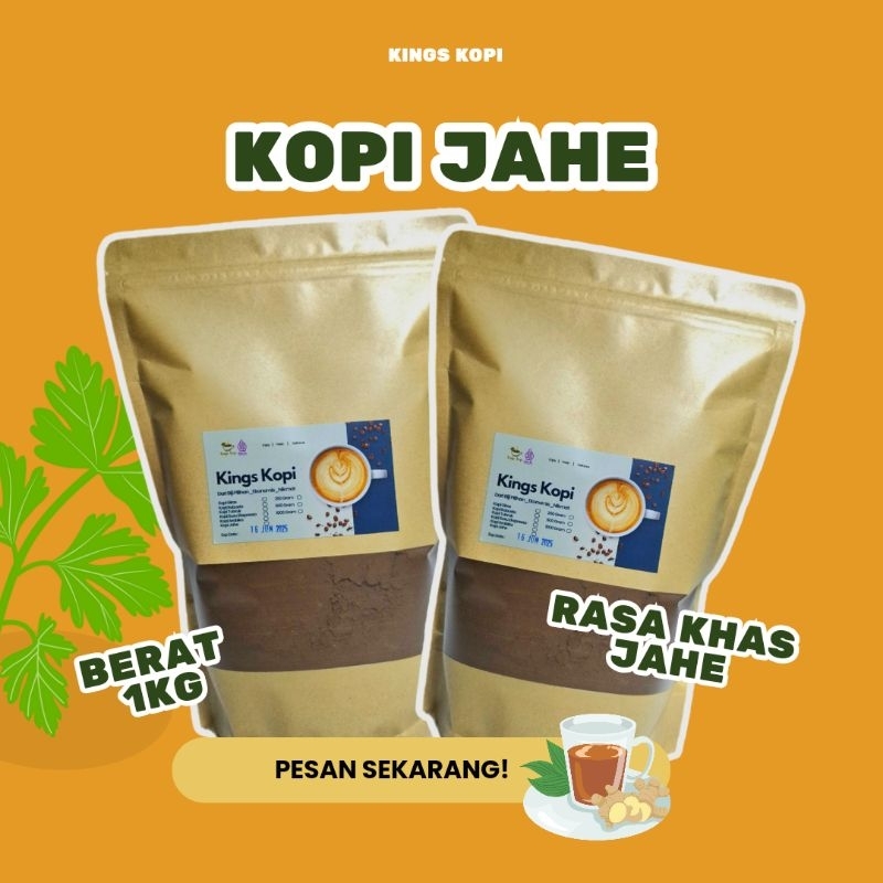 

Bubuk Kopi Jahe Rasa Khas Berat 1kg