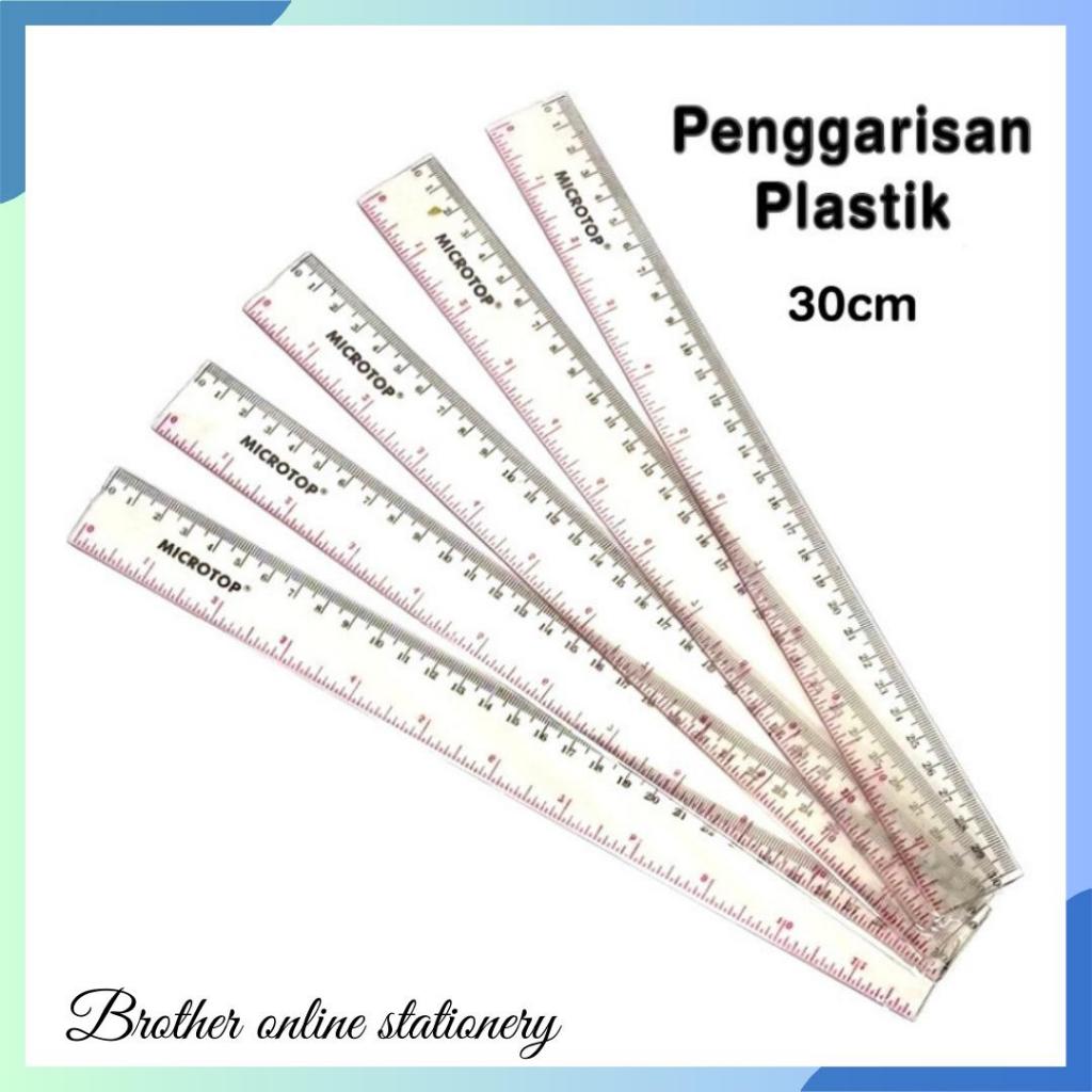 

BOS Penggaris 30cm Plastik Microtop / Penggarisan 30cm