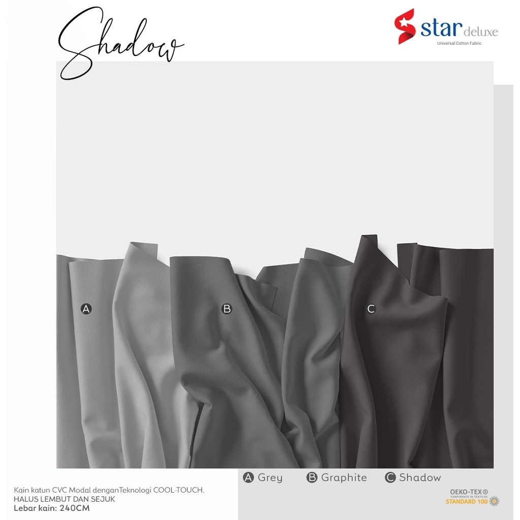 Sprei Katun Polos STAR GREY CVC | Sprei Homemade dari Katun CVC Premium | Sprei Custom