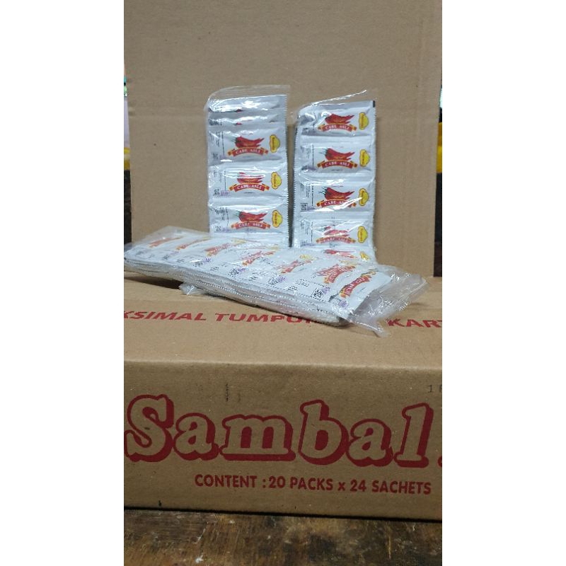 

sambal nasional sachet stik dus 9gram isi 20 pax x 24 sachet