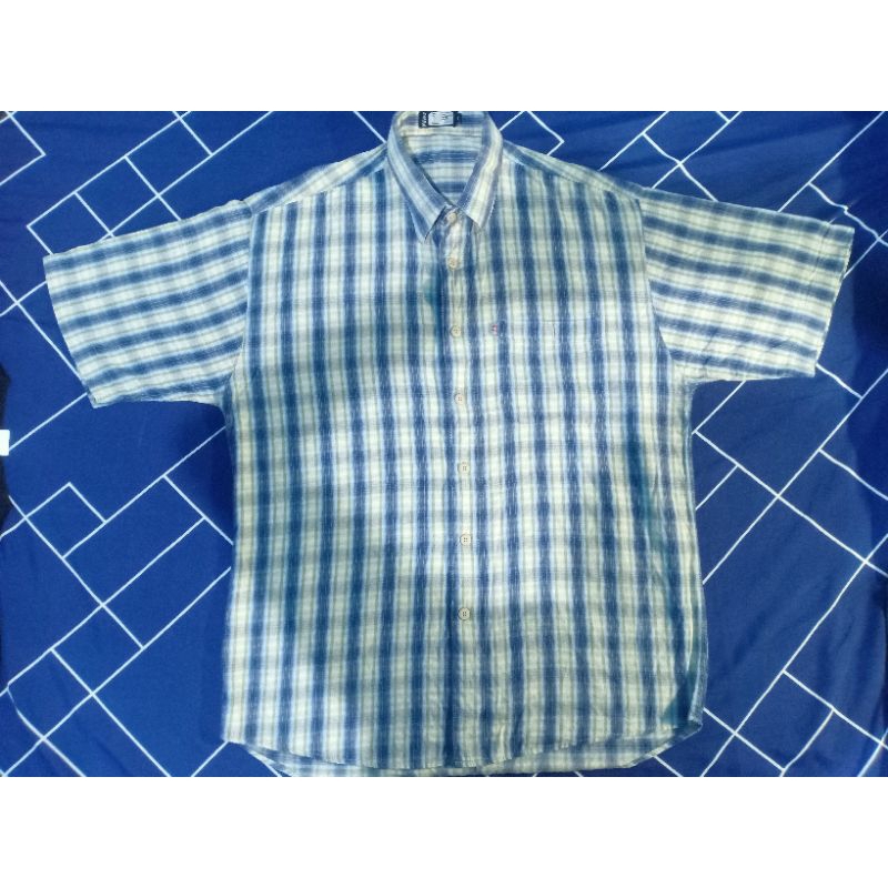 Kemeja Kotak-Kotak Lengan Pendek 'EMBA'