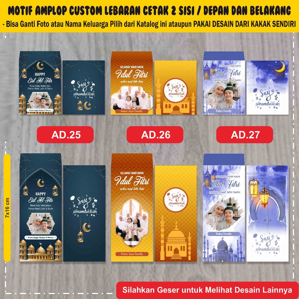 

Amplop Angpao THR Lebaran Custom Foto – Gratis Desain | Amplop Lebaran Custom | Amplop Idul Fitri Custom Design Suka Suka | Cetak Amplop Desain dari Pembeli | Amplop Lebaran Angpau Idul Fitri Panjang Bahan Tebal Custom | Angpau Lebaran Idul Fitri