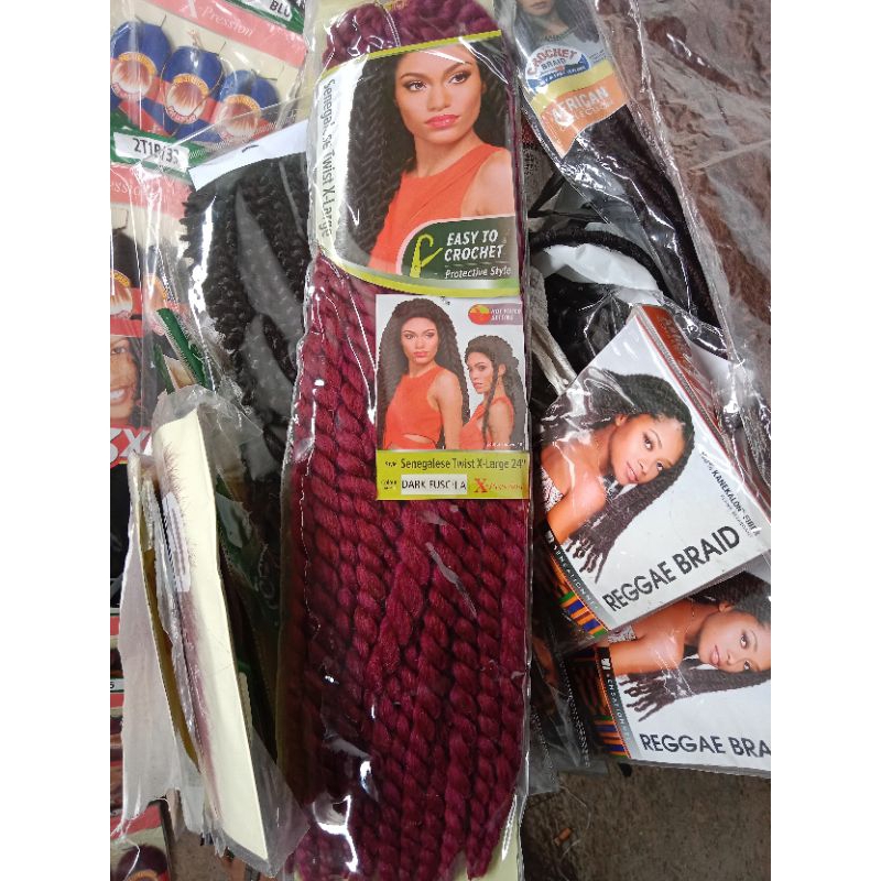 Rambut sambung afrika senegalese twist x-large
