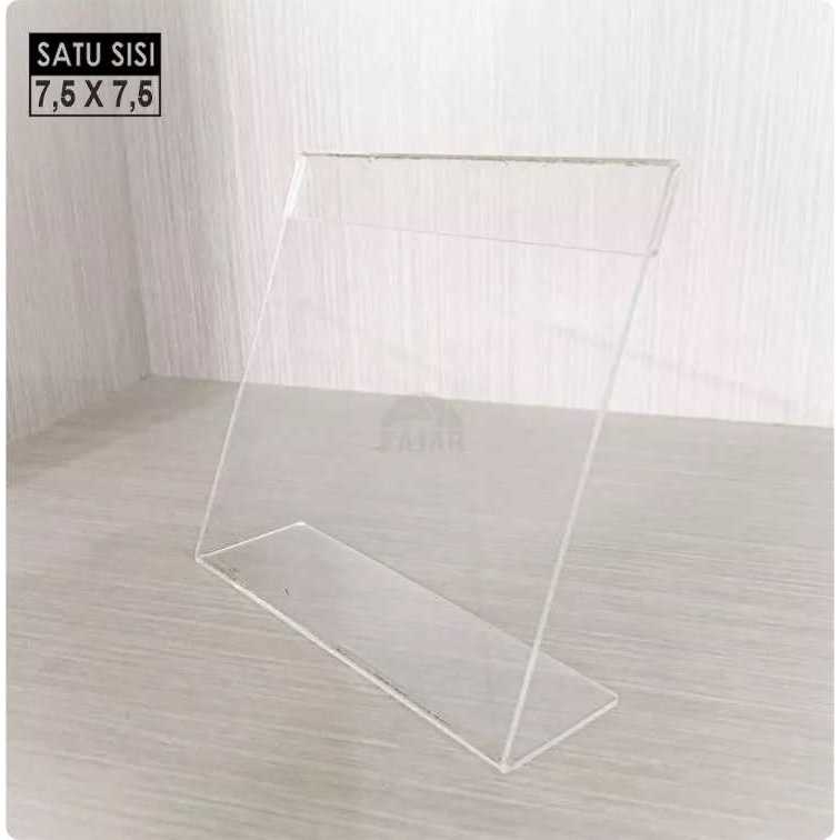 

Papan Nama Meja Satu Sisi 7,5x7,5 CM Table Sign Akrilik Bening