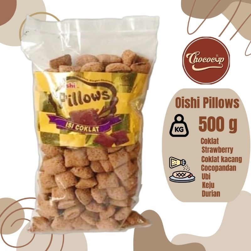 

OISHI PILLOWS 500G || PUSAT GROSIR SNACK & COKLAT KILOAN ORIGINAL II CEMILAN INDOFOOD II LEBARAN 2025