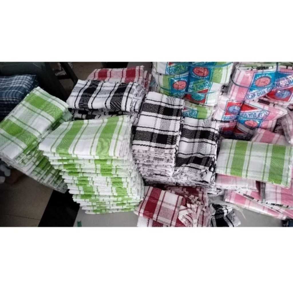 KAIN SERBET DAPUR TEBAL BIJIAN MURAH LAP SERBET MAKAN WARNA UKURAN JUMBO DAN BIASA per lembar