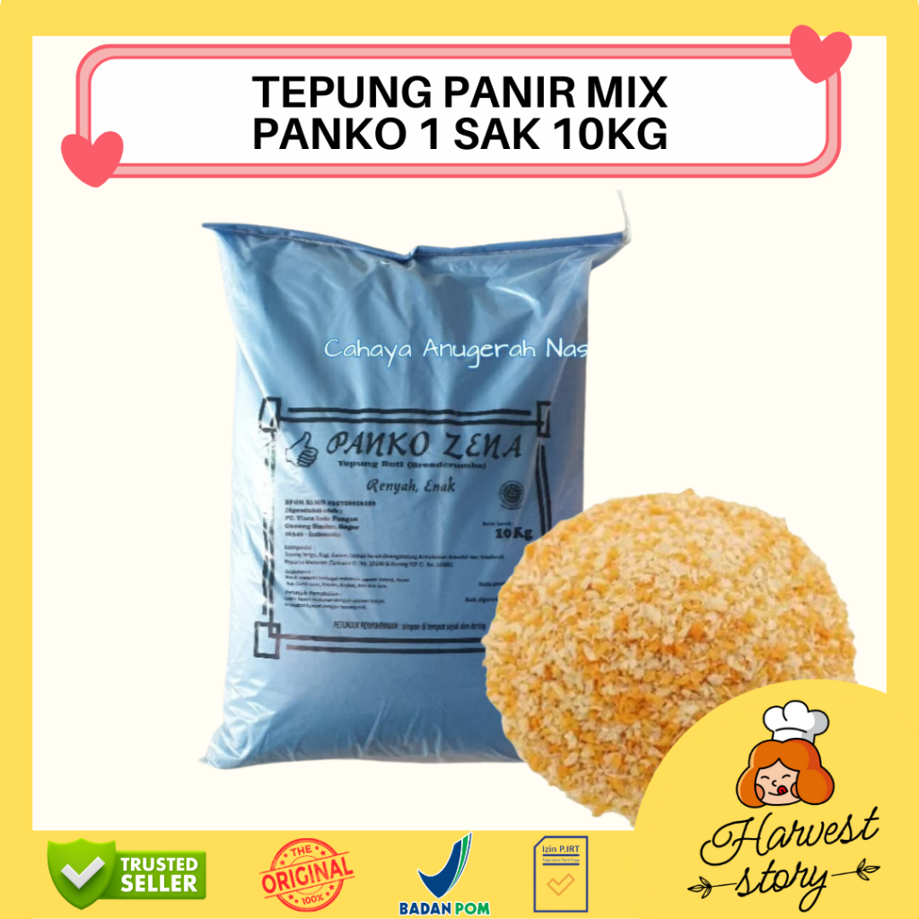 

TEPUNG PANIR PANKO MIX 10KG / PANIR OREN PUTIH 10KG / TEPUNG PANIR CAMPUR 1 ZAK