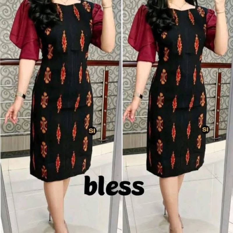 Dress Tenun Wanita - Dress Tenun Ikat - Dress Tenun Original - Dress Tenun
