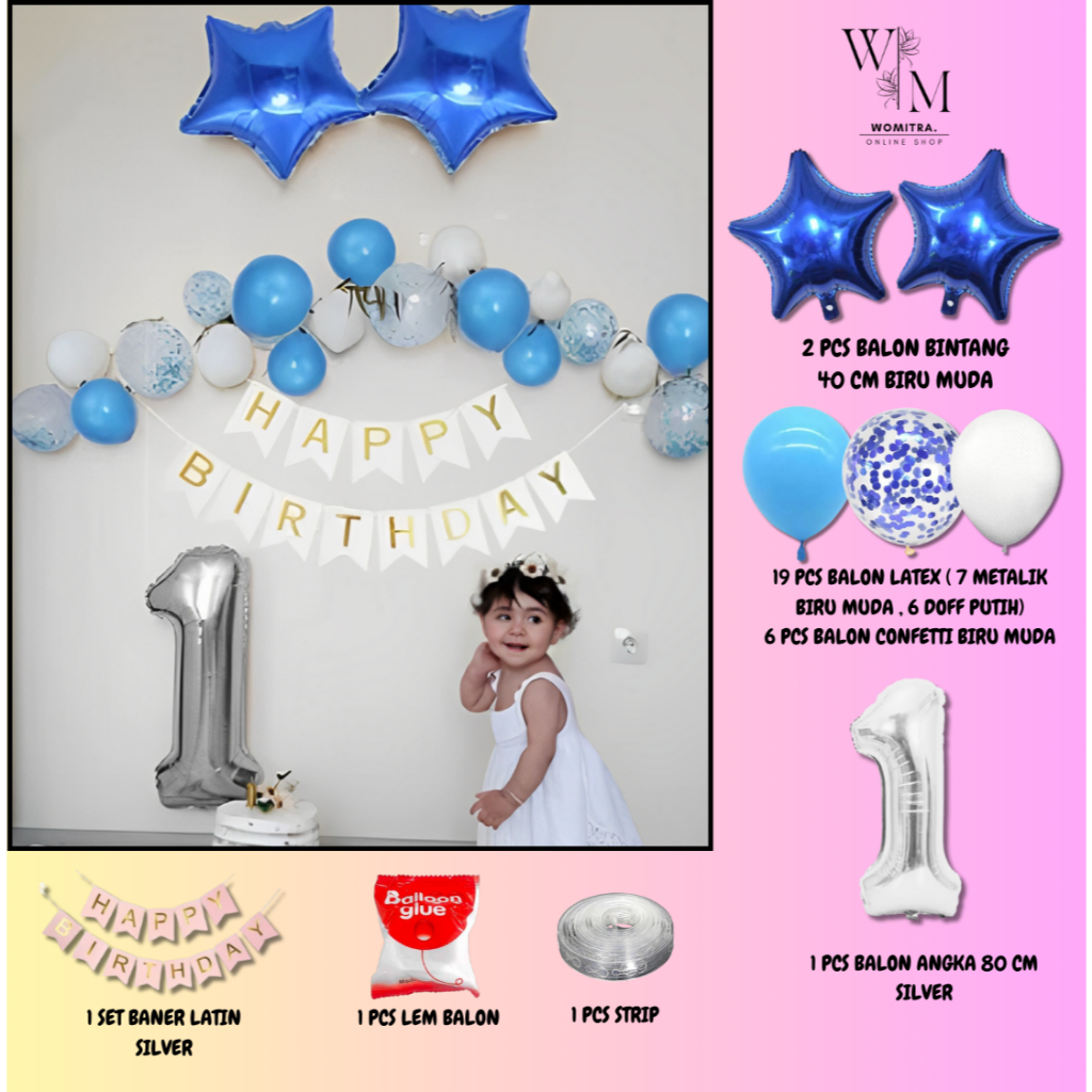 [PAKET ULANG TAHUN ANAK] Anak 1 Set Lengkap / Remaja / Set Dekorasi Background Ulang Tahun Murah