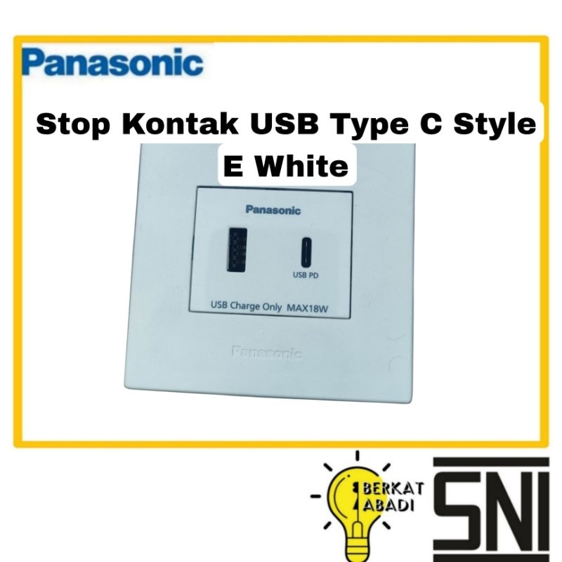 Panasonic Stop Kontak USB Type C Style White