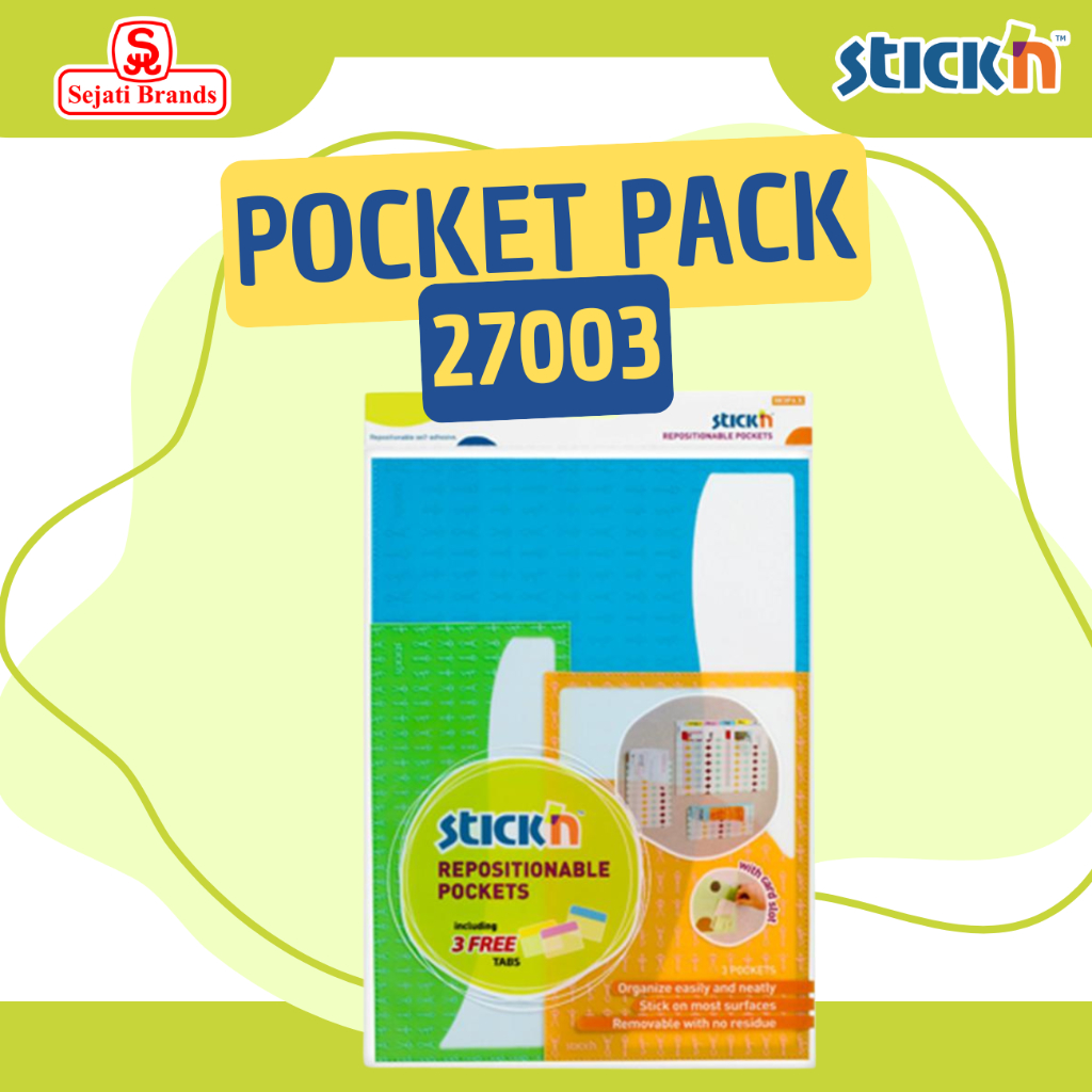 

Stick'n Repostionable Pocket Pack 27003 - Tempat Penyimpanan File
