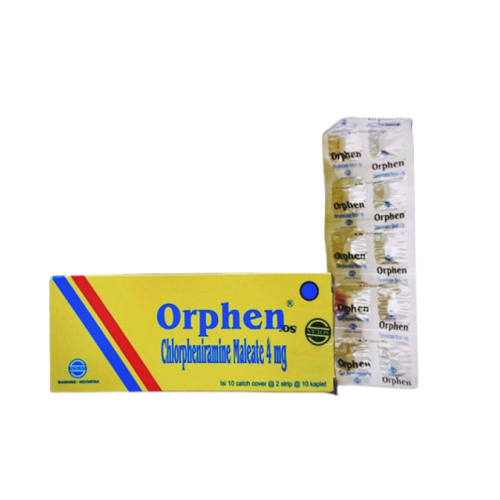 ORPHEN CHLORPHENIRAMINE MALEATE 4mg TABLET BOX 400 KAPLET
