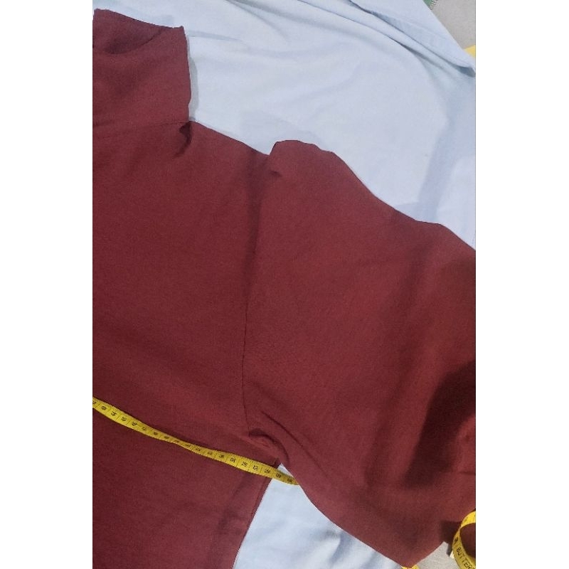 Blouse Crinkle Merah Maroon