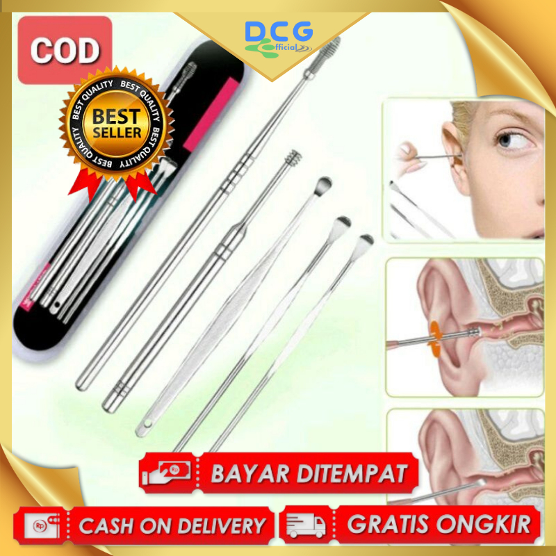 5pcs/set Alat Pembersih Korek Kuping Telinga