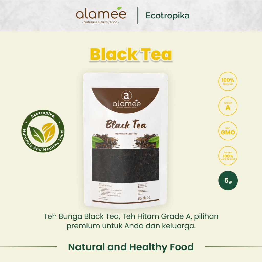 

Black Tea Flower Bunga Teh Hitam Premium Spesial Organik 5gr