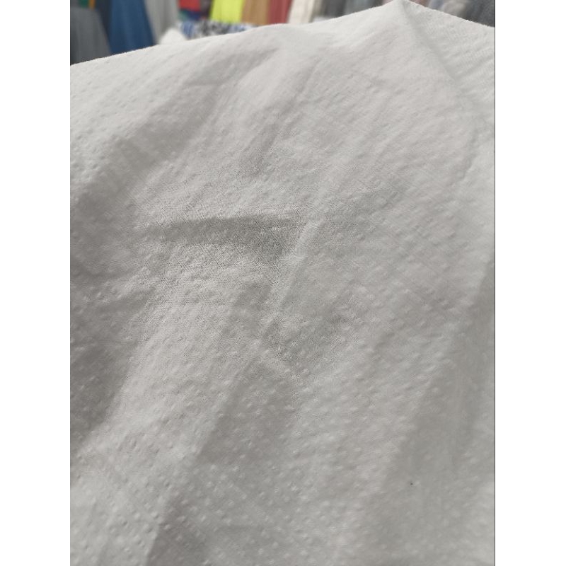 Kain crinkle Putih Polos 100% cotton