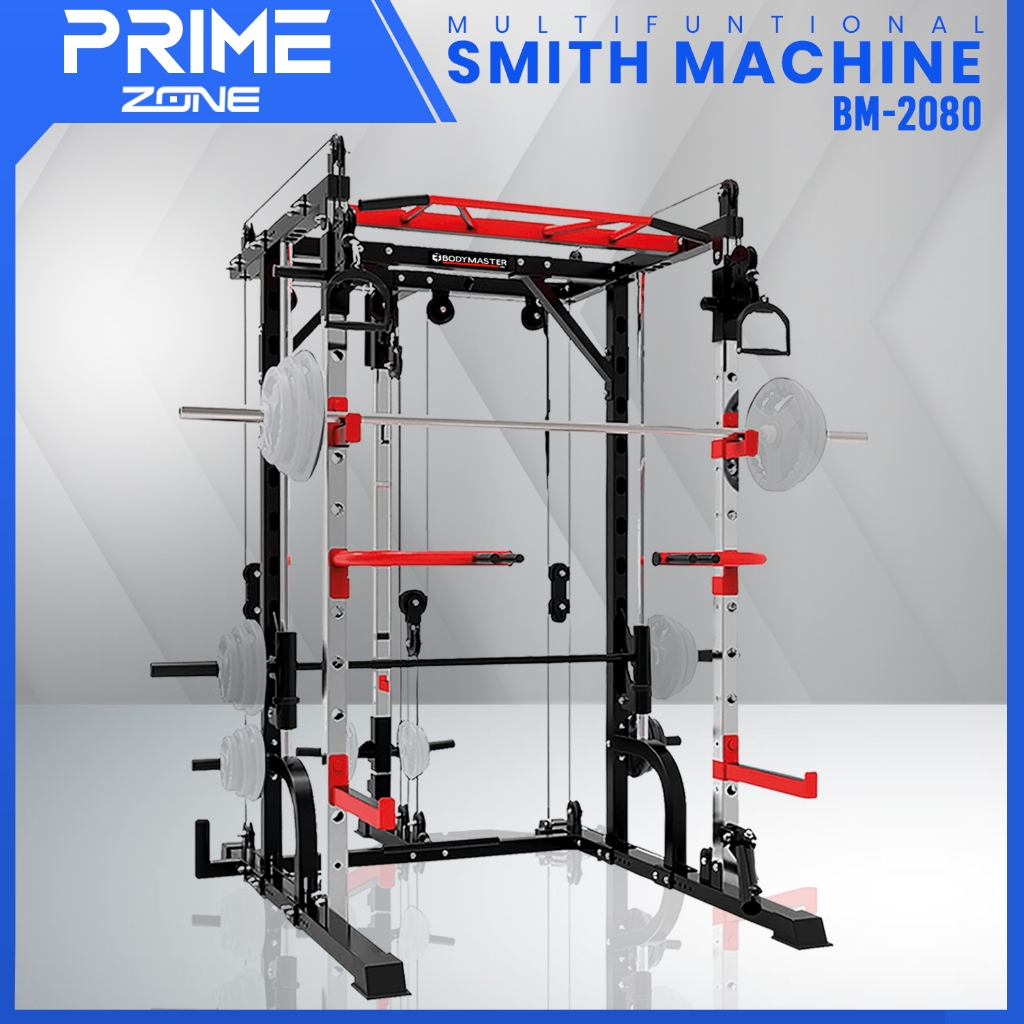 BODYMASTER Smith Machine BM-2080 - Squat Power Rack Bench Press Cable