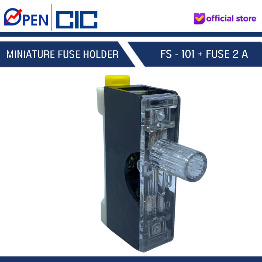 FUSE KACA / MINIATURE FUSE HOLDER FS-101 + Fuse 2 A CIC