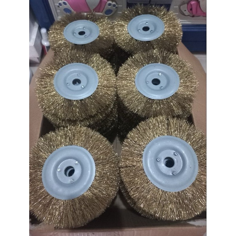 1pcs SIKAT_KAWAT BAJA GRINDA DUDUK WIRE BRUS 6"in sikat kawat baja gerinda duduk