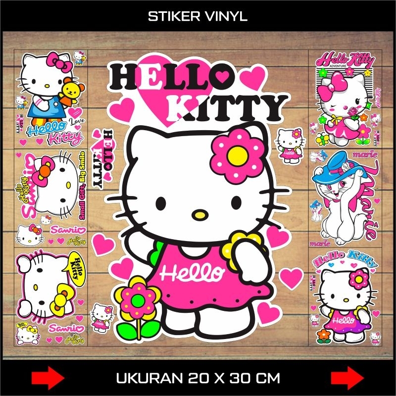 Stiker Hello Kitty / Stiker Marie Cat Ukuran Besar / Sticker dasboard / Sticker Vinyl