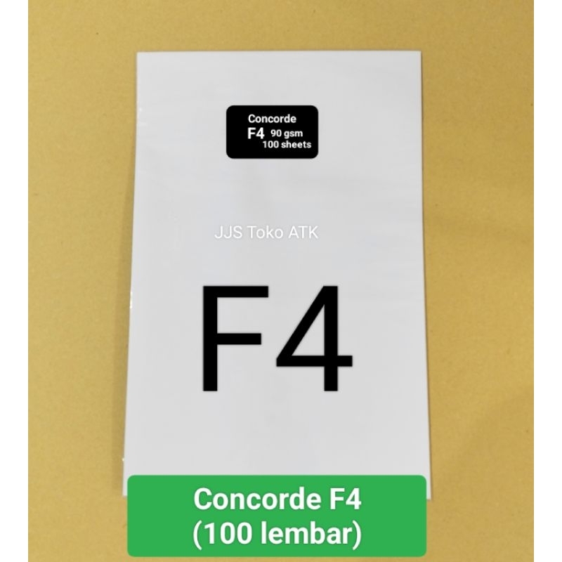 

Kertas Concorde F4 90 gsm (per pack isi 100 lembar)