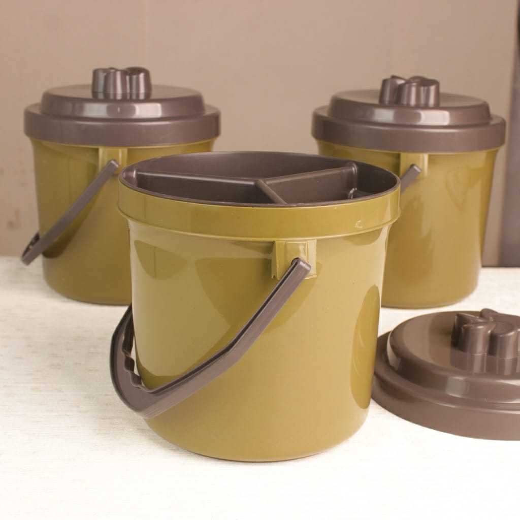 Rantang Tomyam Bulat Sekat / Rantang Plastik Kuah Sup / Tempat Bekal Makan Samyang