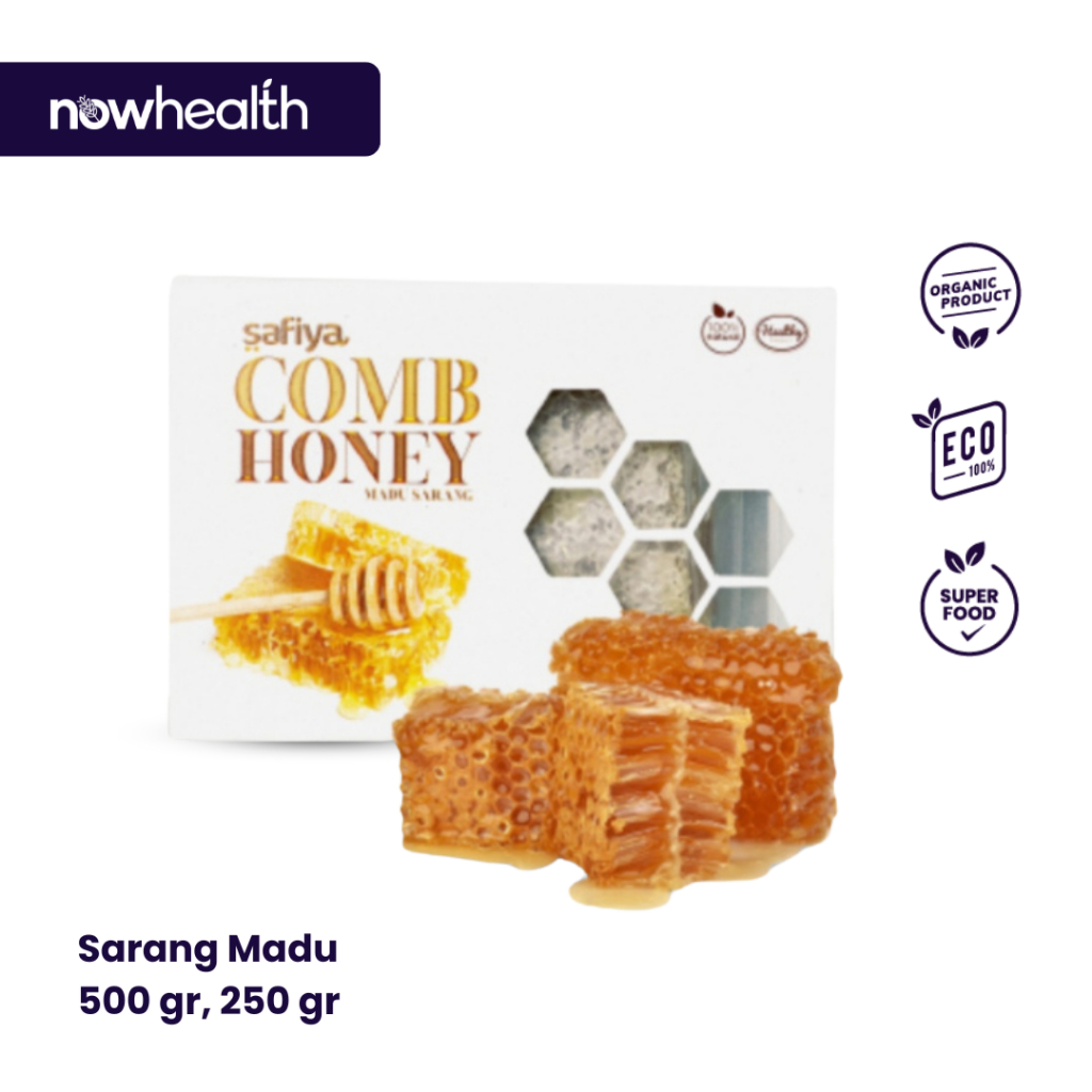 

Madu Sarang Honey Comb 500 gr Original Safiya Madu Murni Asli Premium Healthy Food