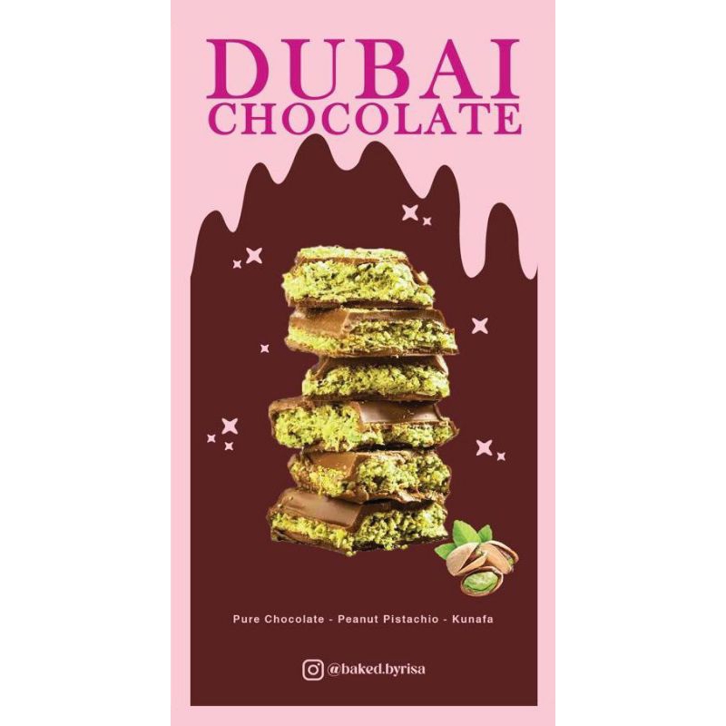 

[READY STOCK] Dubai Milk/Dark Chocolate Bar