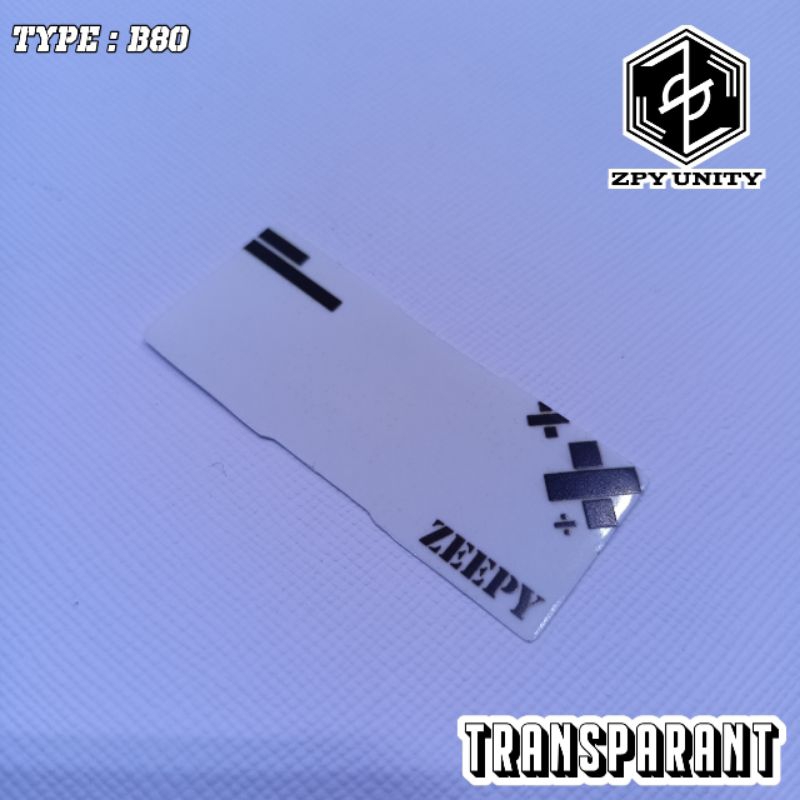 

BOTTOM SHIELD B8 TRANSPARANT ORIGINAL BY ZEEPY