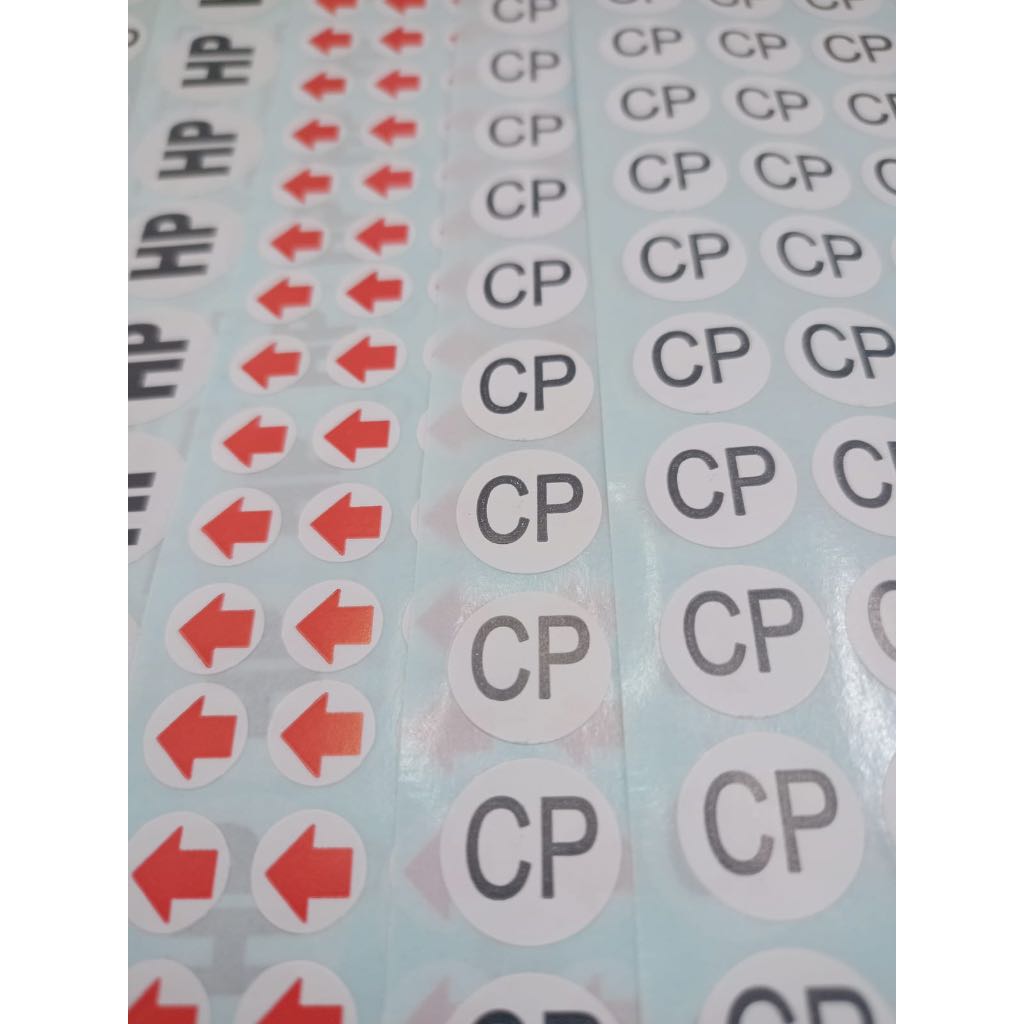 

(1 lembar) Stiker Size Tempel (Simbol)