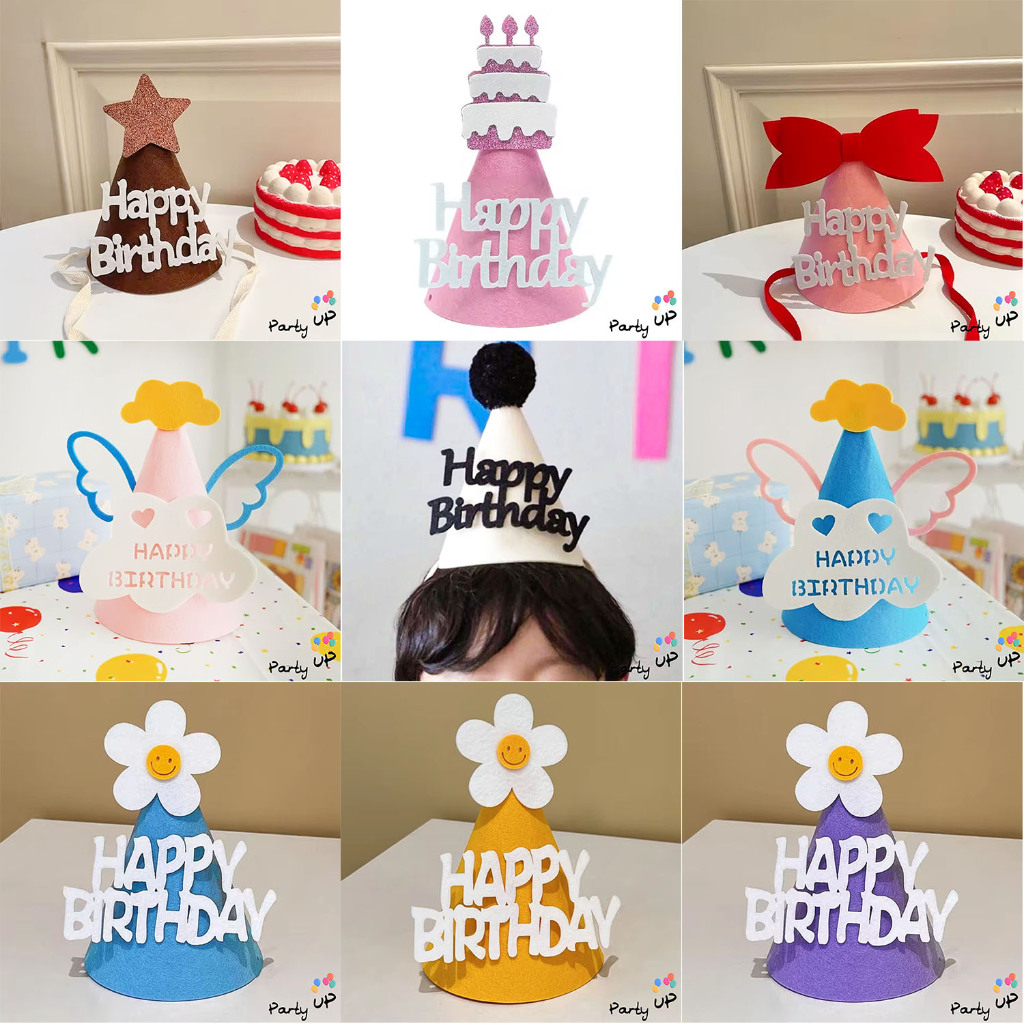 [Ecer] Topi Ulang Tahun Baru Kerucut Bentuk / Birthday Party Hat Shape