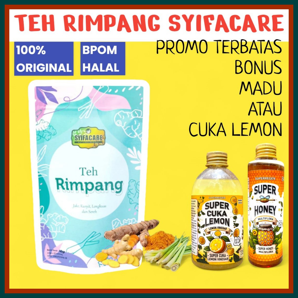 

RAMUAN SYIFACARE ULTIMATE JSR 100% TEH RIMPANG MURNI TANPA CAMPURAN | Teh Syifacare Rimpang 5x Lebih Cepat Untuk Menurunkan Berat Badan Detox Sliming Premium Tea BPOM | PAKET HEMAT SYIFACARE Teh Detox DIET JSR REMPAH 3BOX RR