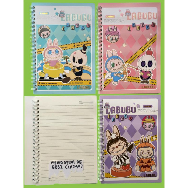 

NOTEBOOK SPIRAL LABUBU A5/ MEMO VIRAL